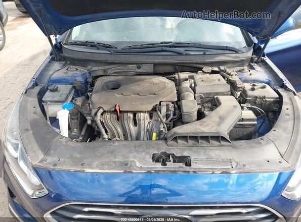 5NPE24AF0JH680481 2018 HYUNDAI SONATA Blue Вид ззаду
