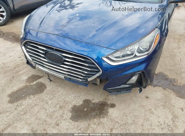 5NPE24AF0JH680481 2018 HYUNDAI SONATA Blue Вид спереду