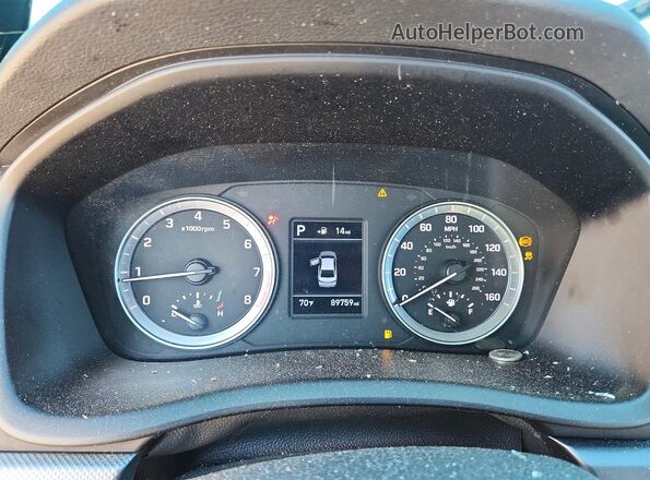 5NPE24AF0JH690878 2018 HYUNDAI SONATA Gray Вид щитка приладів
