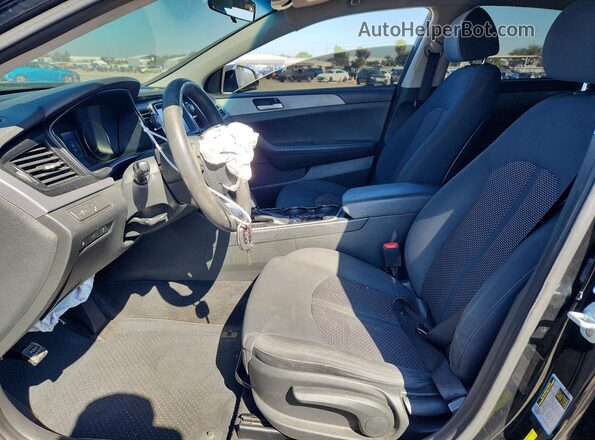 5NPE24AF0KH737019 2019 HYUNDAI SONATA Black წინა სალონის ხედი