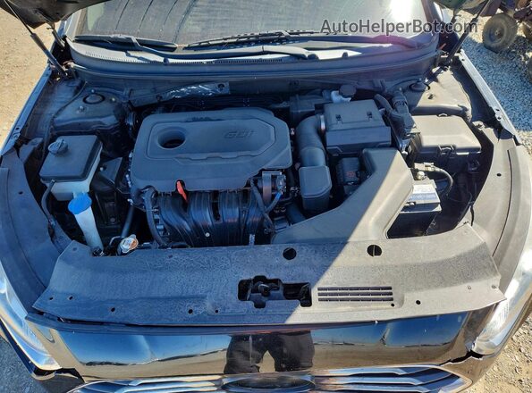 5NPE24AF0KH737019 2019 HYUNDAI SONATA Black უკანა სალონის ხედი