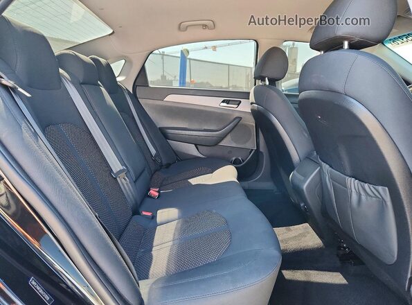 5NPE24AF0KH737019 2019 HYUNDAI SONATA Black უკანა სავარძლების ხედი