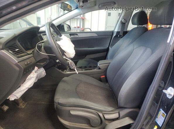 5NPE24AF0KH737022 2019 HYUNDAI SONATA Black Вид салону спереду