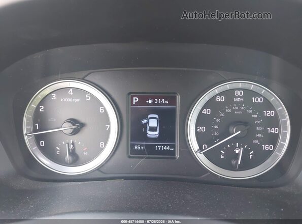 5NPE24AF0KH772322 2019 HYUNDAI SONATA Gray Vista de los asientos traseros