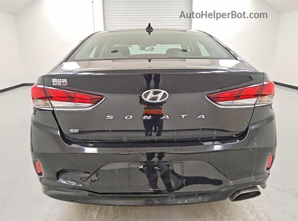 5NPE24AF0KH781313 2019 HYUNDAI SONATA Black Widok z tyłu