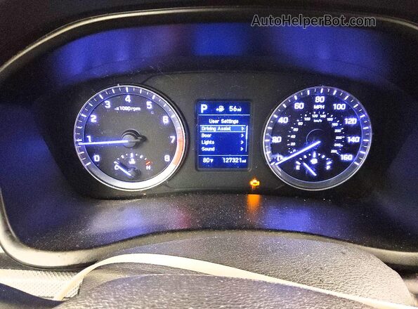 5NPE24AF0KH781313 2019 HYUNDAI SONATA Black Widok zestawu wskaźników