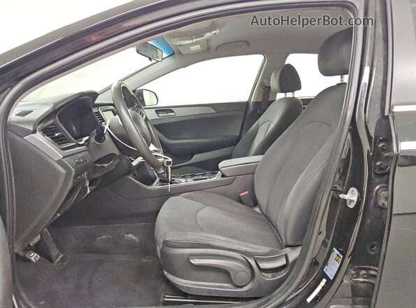 5NPE24AF0KH781313 2019 HYUNDAI SONATA Black Widok wnętrza z przodu