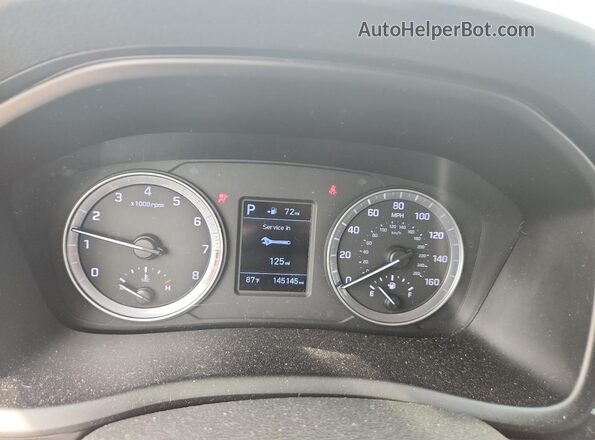 5NPE24AF0KH783515 2019 HYUNDAI SONATA Белый Вид щитка приборов