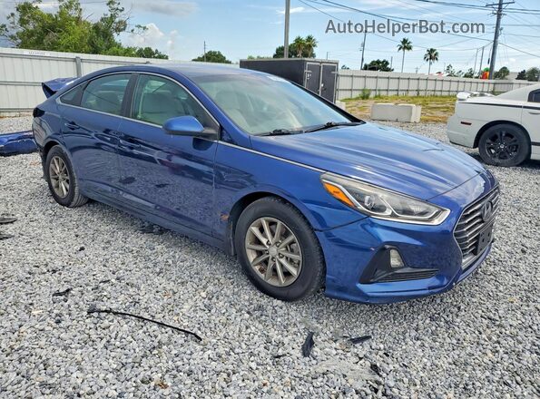 5NPE24AF0KH796958 2019 HYUNDAI SONATA Blue Передня права чверть