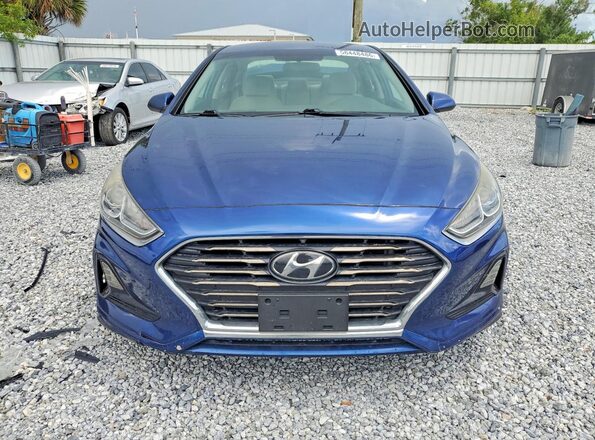 5NPE24AF0KH796958 2019 HYUNDAI SONATA Blue Вид спереду