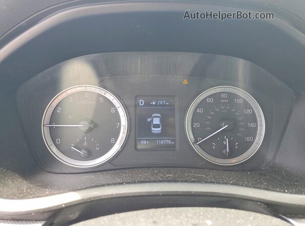 5NPE24AF0KH796958 2019 HYUNDAI SONATA Blue Вид щитка приладів