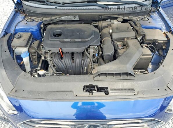 5NPE24AF0KH796958 2019 HYUNDAI SONATA Blue Вид задньої частини салону