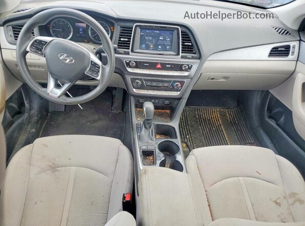 5NPE24AF0KH807568 2019 HYUNDAI SONATA Black Առջևի վահանակի տեսք