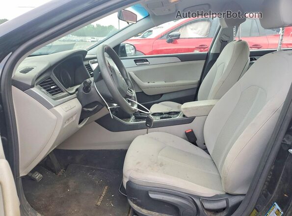 5NPE24AF0KH807568 2019 HYUNDAI SONATA Black Սալոնի դիմացի տեսք