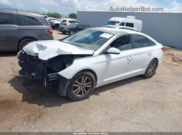 5NPE24AF1GH317910 2016 HYUNDAI SONATA White Առջևի ձախ երեք քառորդ տեսարան