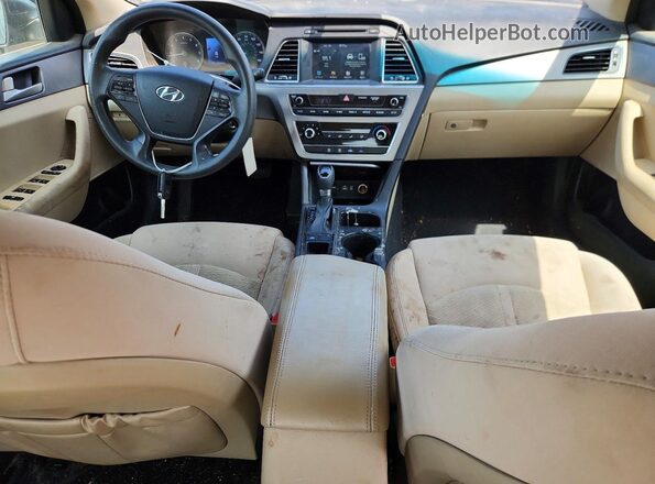 5NPE24AF1GH320791 2016 HYUNDAI SONATA Gray წინა პანელის ხედი