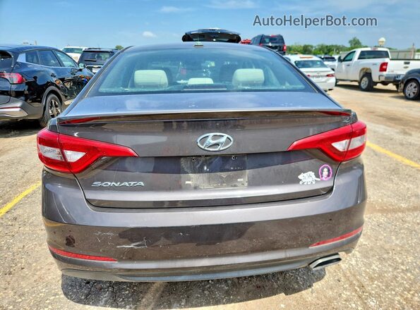 5NPE24AF1GH320791 2016 HYUNDAI SONATA Gray უკანა ხედი