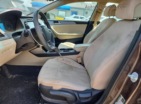 5NPE24AF1GH320791 2016 HYUNDAI SONATA Gray წინა სალონის ხედი