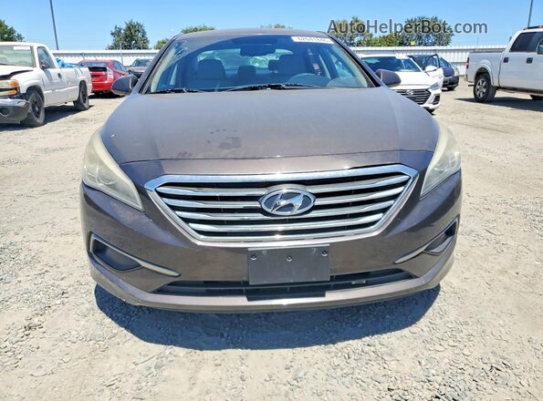 5NPE24AF1GH360529 2016 HYUNDAI SONATA Brown Вид спереду