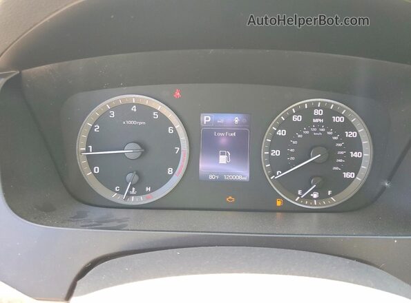 5NPE24AF1GH360529 2016 HYUNDAI SONATA Brown Вид щитка приладів