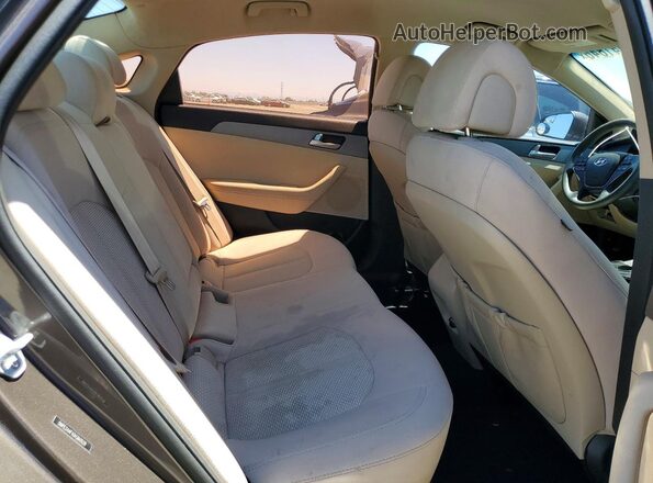 5NPE24AF1GH360529 2016 HYUNDAI SONATA Brown Вид задніх сидінь