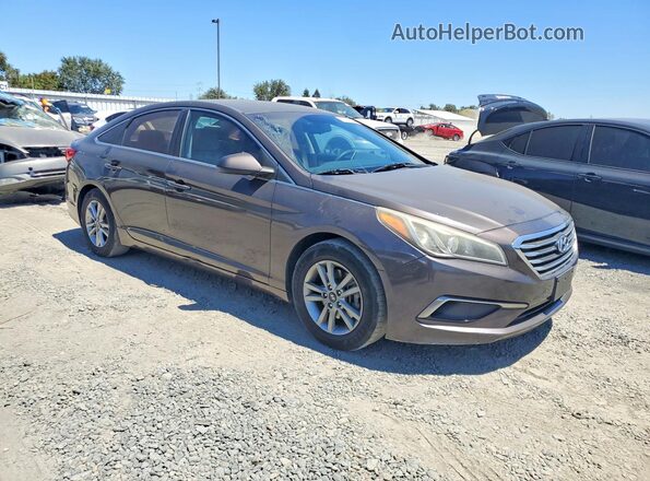 5NPE24AF1GH360529 2016 HYUNDAI SONATA Brown Передня права чверть