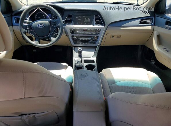 5NPE24AF1GH360529 2016 HYUNDAI SONATA Brown Вид панелі приладів