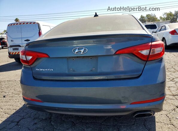 5NPE24AF1GH371935 2016 HYUNDAI SONATA Blue უკანა ხედი