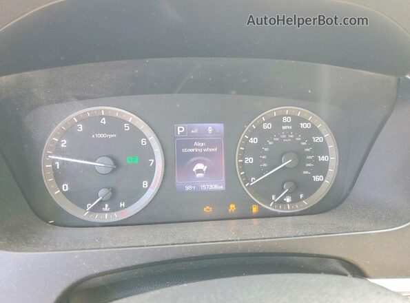 5NPE24AF1GH371935 2016 HYUNDAI SONATA Blue ხელსაწყოთა პანელის ხედი