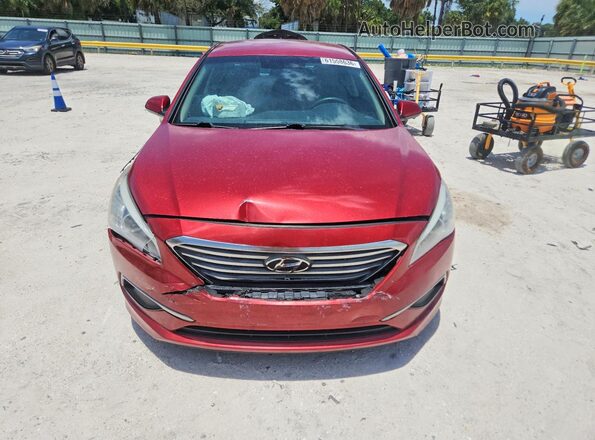 5NPE24AF1GH389786 2016 HYUNDAI SONATA Red წინა ხედი