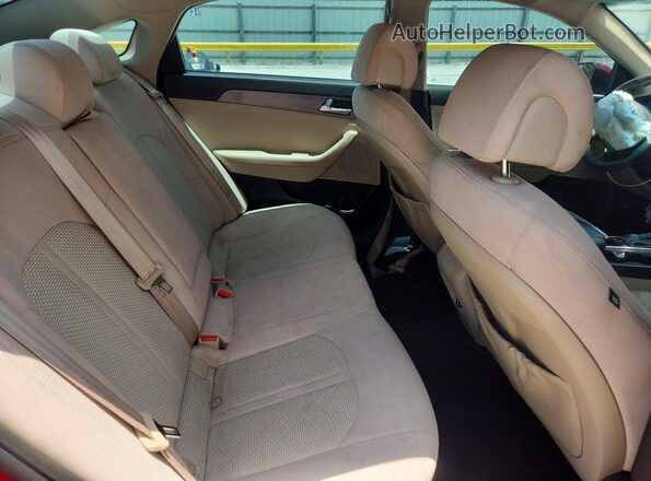 5NPE24AF1GH389786 2016 HYUNDAI SONATA Red უკანა სავარძლების ხედი