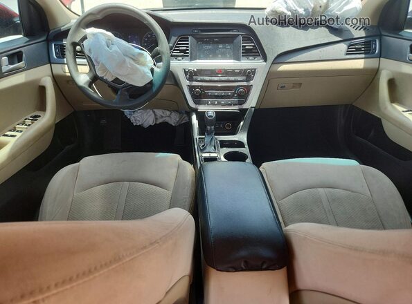 5NPE24AF1GH389786 2016 HYUNDAI SONATA Red წინა პანელის ხედი