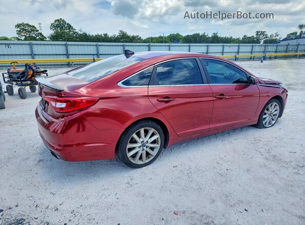 5NPE24AF1GH389786 2016 HYUNDAI SONATA Red უკანა მარჯვენა
