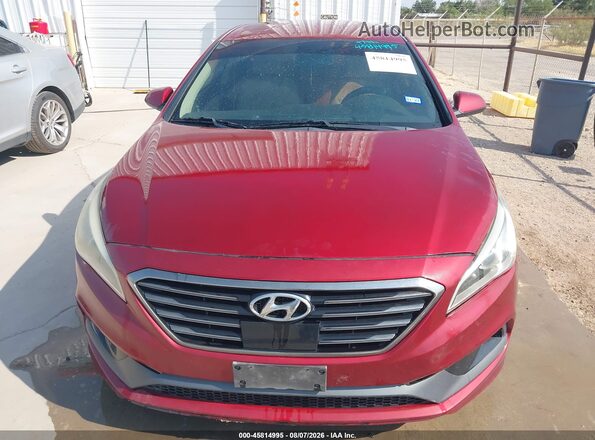 5NPE24AF1GH398388 2016 HYUNDAI SONATA Red Widok z przodu