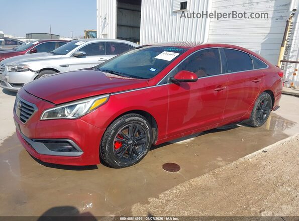 5NPE24AF1GH398388 2016 HYUNDAI SONATA Red Przód lewy