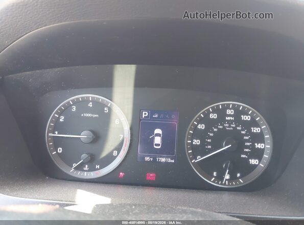 5NPE24AF1GH398388 2016 HYUNDAI SONATA Red Widok tylnych siedzeń