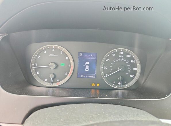5NPE24AF1HH560943 2017 HYUNDAI SONATA Серебряный Вид щитка приборов