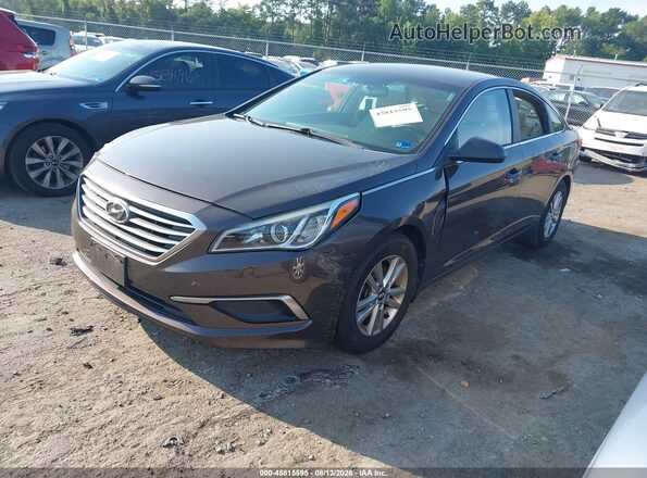 5NPE24AF1HH588516 2017 HYUNDAI SONATA Gray წინა მარცხენა ხედი სამი მეოთხედიდან