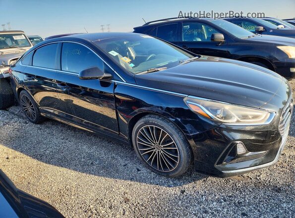 5NPE24AF1JH603022 2018 HYUNDAI SONATA Black Front right