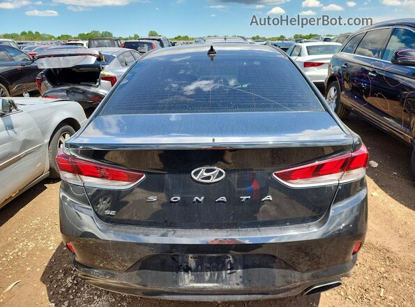 5NPE24AF1JH603022 2018 HYUNDAI SONATA Black Rear view