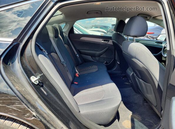 5NPE24AF1JH603022 2018 HYUNDAI SONATA Black Rear seats view
