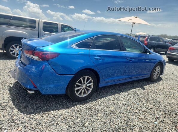 5NPE24AF1KH755478 2019 HYUNDAI SONATA Blue Tył prawy