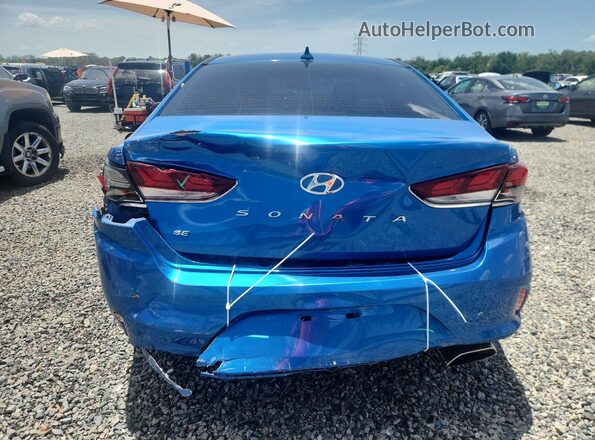 5NPE24AF1KH755478 2019 HYUNDAI SONATA Blue Widok z tyłu