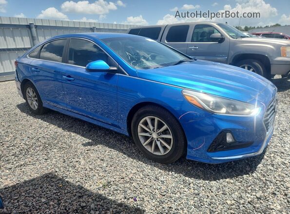 5NPE24AF1KH755478 2019 HYUNDAI SONATA Blue Przód prawy