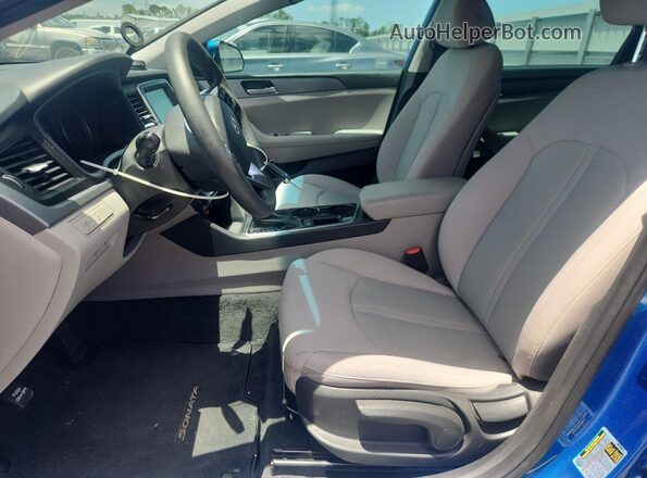 5NPE24AF1KH755478 2019 HYUNDAI SONATA Blue Widok wnętrza z przodu