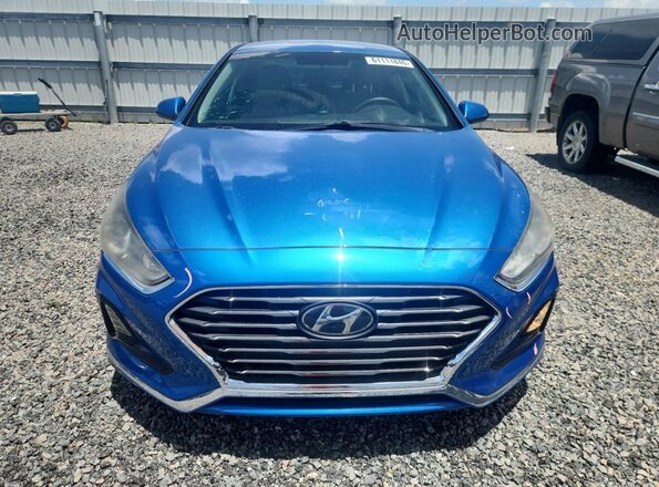 5NPE24AF1KH755478 2019 HYUNDAI SONATA Blue Widok z przodu