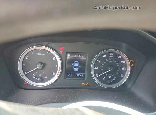 5NPE24AF1KH762446 2019 HYUNDAI SONATA White Instrument cluster view