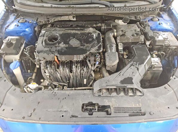 5NPE24AF1KH775777 2019 HYUNDAI SONATA Синий Вид задней части салона