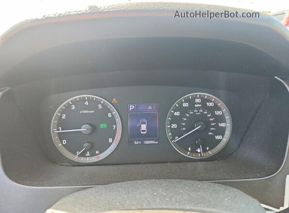 5NPE24AF2GH264098 2016 HYUNDAI SONATA White Widok zestawu wskaźników