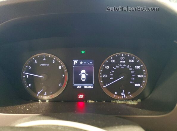 5NPE24AF2GH319536 2016 HYUNDAI SONATA Серебряный Вид щитка приборов